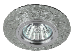 Точечный светильник под лампу GU5.3 с LED подсветкой ЭРА DK LD4 SL/RGB прозрачный 