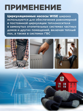 Насос циркуляционный A&P Wise-25-180