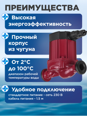 Насос циркуляционный A&P Wise-25-180