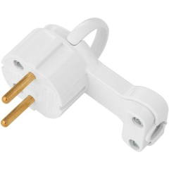 Вилка электрическая угловая 6 А 250 В BYLECTRICA 