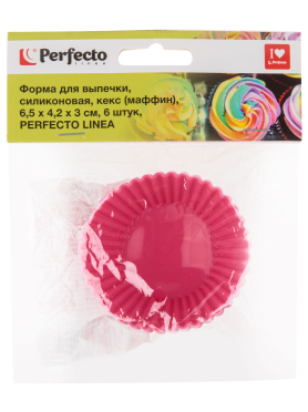 Форма для выпечки силиконовая кекс 6,5 см PERFECTO LINEA Fruit Dove 6 штук 