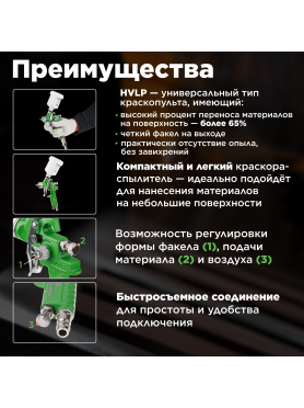 Краскопульт пневматический ECO SG-2000 