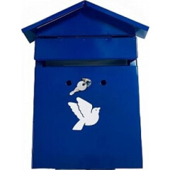 Ящик почтовый АГРОСНАБ Домик с замком 350х280х60 синий (ЦБ-00005731) Ящик почтовый АГРОСНАБ Домик с замком 350х280х60 синий (ЦБ-00005731)