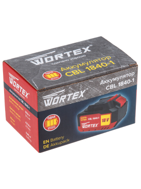 Аккумулятор 18 В 4 Ач Li-Ion WORTEX CBL 1840-1 XLT 