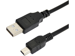 Кабель REXANT miniUSB - USB A 0,2 м черный 