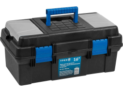 Ящик для инструмента пластмассовый ТРЕК 20220 410х210х185 мм с лотком и органайзерами 