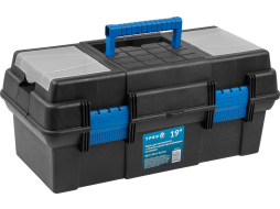 Ящик для инструмента пластмассовый ТРЕК 20230 485х240.5х215 мм с лотком и органайзерами 