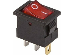 Выключатель клавишный ON-OFF REXANT Mini красный с подсветкой