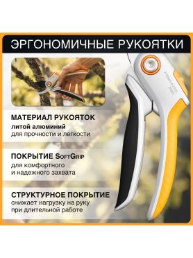 Секатор плоскостной FISKARS Plus P531 