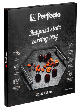 Блюдо из сланца с ручками PERFECTO LINEA 30x26 см 