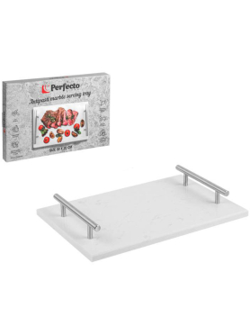 Блюдо из мрамора с ручками PERFECTO LINEA 30х20 см 