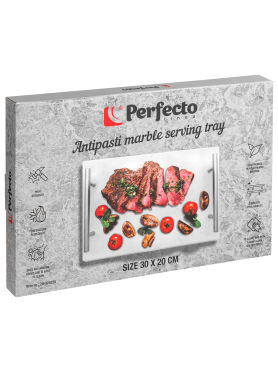 Блюдо из мрамора с ручками PERFECTO LINEA 30х20 см 