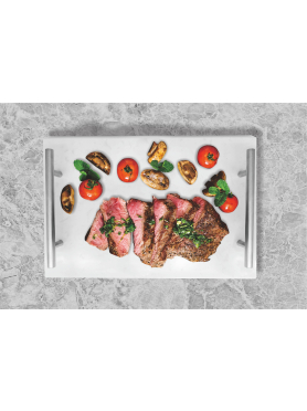 Блюдо из мрамора с ручками PERFECTO LINEA 30х20 см 