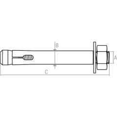 Болт анкерный с гайкой STARFIX 
