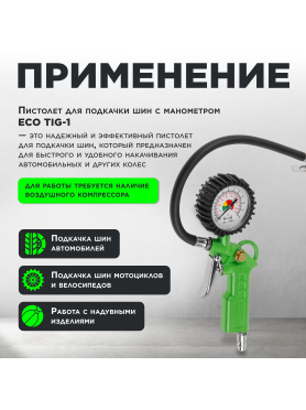 Пневмопистолет для подкачки шин ECO TIG-1