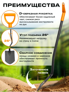 Лопата штыковая STARTUL Metsa 