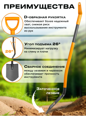 Лопата штыковая STARTUL Metsa 