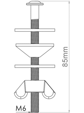 Крепеж бачка к унитазу AV ENGINEERING 