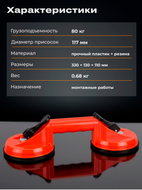 Стеклодомкрат пластиковый двойной STARTUL STANDART 