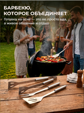 Набор аксессуаров для барбекю PERFECTO LINEA 3 предмета 