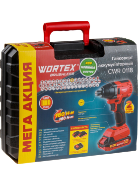 Гайковерт аккумуляторный ударный WORTEX CWR 0118 ALL1