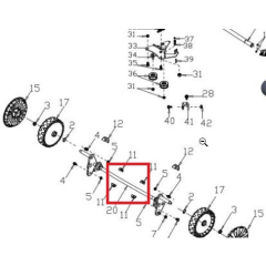 Втулка оси передней для газонокосилки GUNTER LMB-530SV 