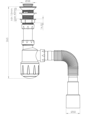 Сифон для умывальника AV ENGINEERING 