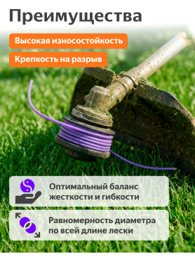 Леска для триммера d 4 мм STARTUL Garden