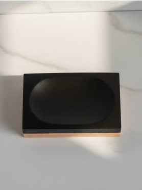 Мыльница PERFECTO LINEA Wood Bliss черная 