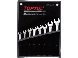 Набор ключей комбинированных 10-19 мм 8 предметов TOPTUL 