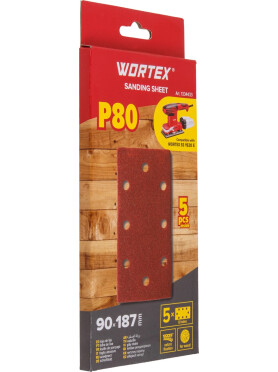 Шлифлист 90х187 мм самосцепляющийся WORTEX для дерева