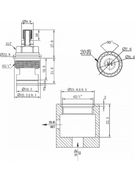 Кран-букса керамическая AV ENGINEERING тип I 