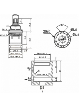 Кран-букса керамическая AV ENGINEERING тип H 