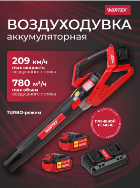 Воздуходувка аккумуляторная WORTEX BB 2536 D ALL1