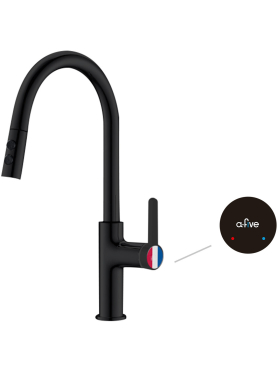 Смеситель для кухни A-FIVE Lotus черный (А5-0625)