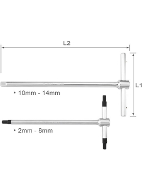 Ключ шестигранный TOPTUL T-Type AGDB-AGDA