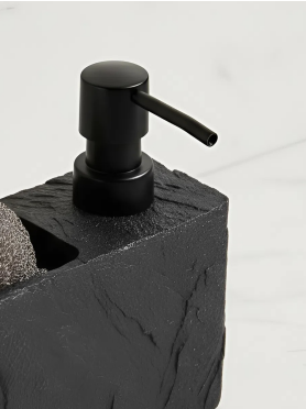 Дозатор для жидкого мыла с подставкой для губки PERFECTO LINEA Pearl