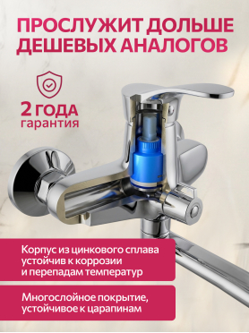 Смеситель для ванны ECONOCE серия 310 