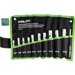 Набор ключей торцевых с воротком 11 предметов ВОЛАТ 