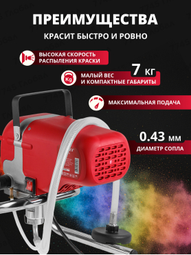 Аппарат окрасочный безвоздушный WORTEX LS 2215 