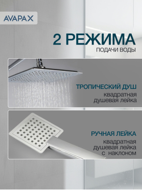 Смеситель для душа встраиваемый AVAPAX серия Weser хром 