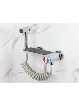 Гигиенический душ (смеситель для псевдобиде) A-FIVE Lotus хром (А5-0545)