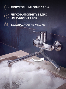 Смеситель для ванны ECONOCE серия 250 
