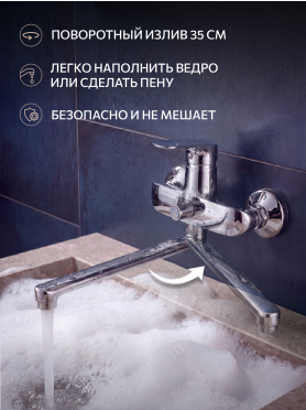 Смеситель для ванны ECONOCE серия 250 