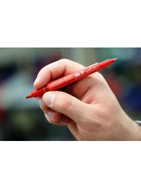 Маркер перманентный двухсторонний MARKAL Dura ink dual tip