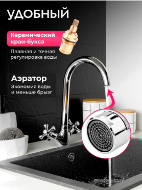 Смеситель для кухни ECONOCE серия 430 