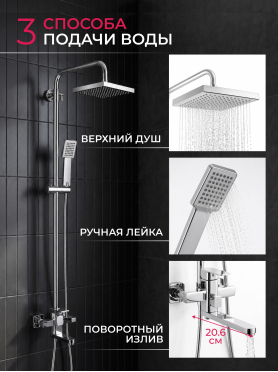 Душевая стойка ECONOCE серия 380 