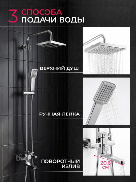 Душевая стойка ECONOCE серия 380 