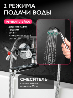 Смеситель для ванны ECONOCE серия 420 