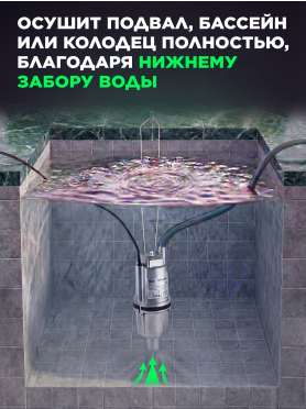 Насос вибрационный садовый ECO CPV-309 нижний забор 
